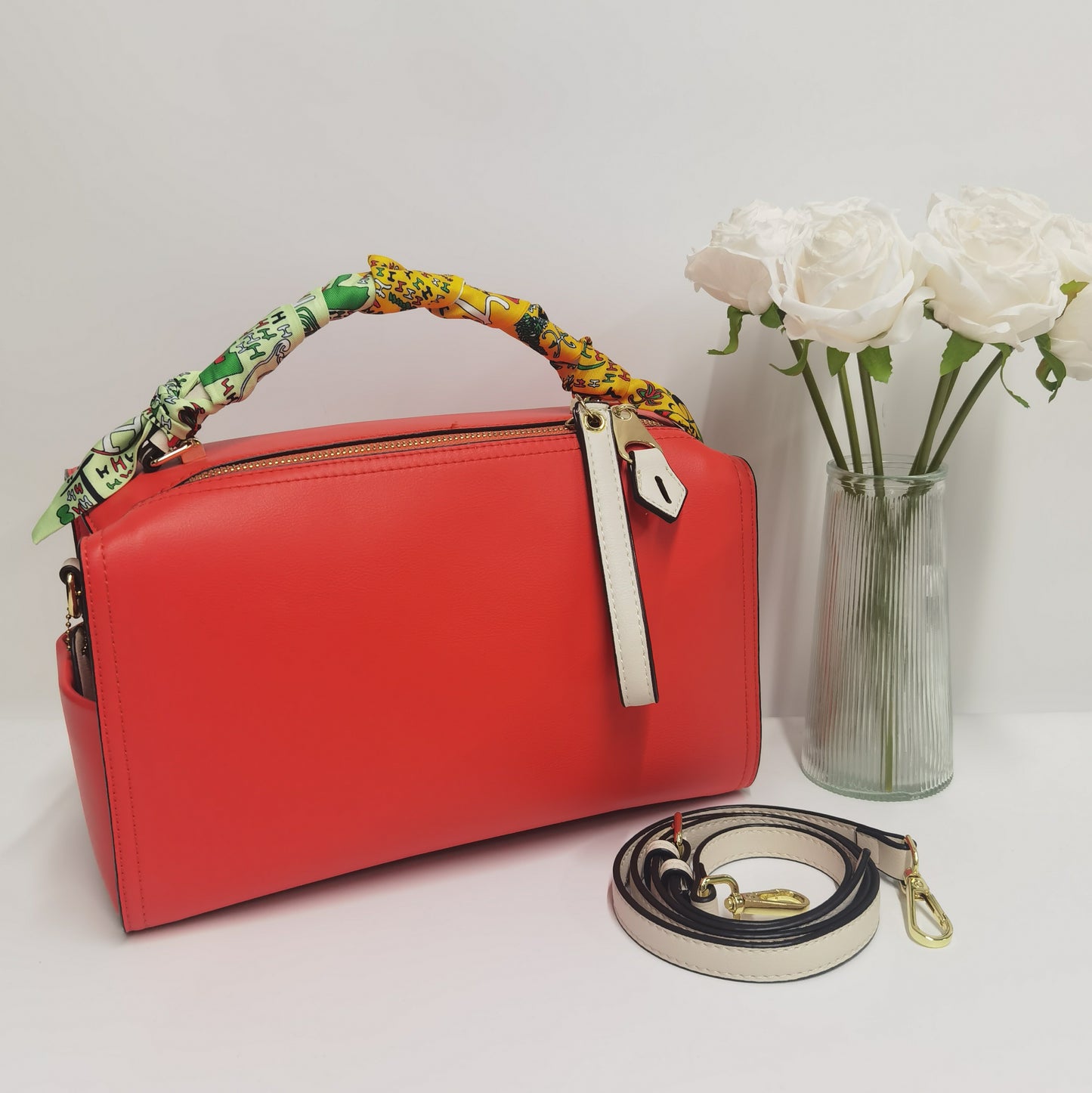 E51-New women's large-capacity handbag summer solid color cross-body bag soft pillow bag high-quality Boston bag