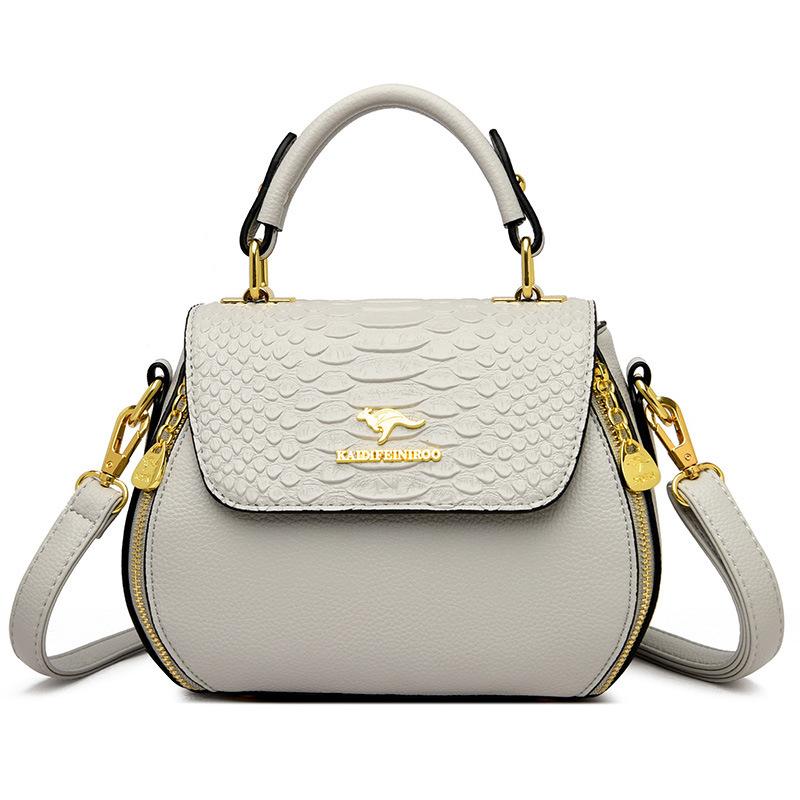 D12-Large capacity crocodile pattern girls crossbody bag embossed adjustable shoulder strap shoulder bag handbag