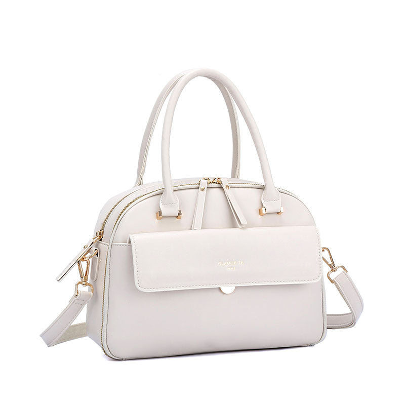 E127-New Women's Retro Handbag Simple Messenger Bag Commuter Shoulder Shell Bag Tote Bag