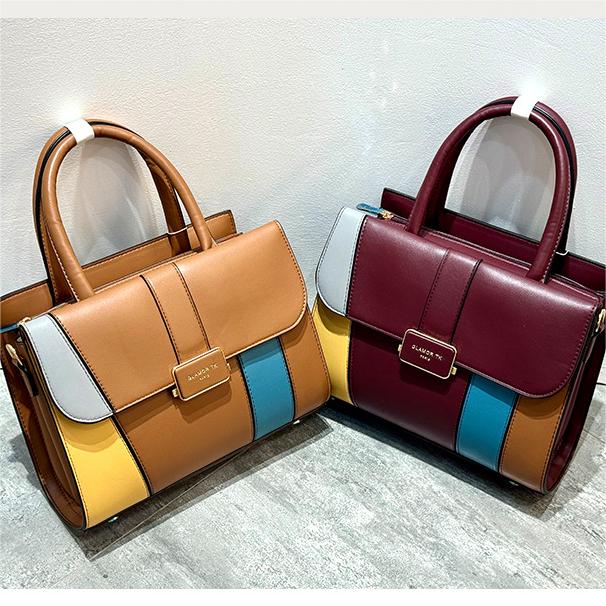 E24-2024 New Contrast Color Versatile Handbag Crossbody Bag Women's Bag Large Capacity Tote Bag Shoulder Bag