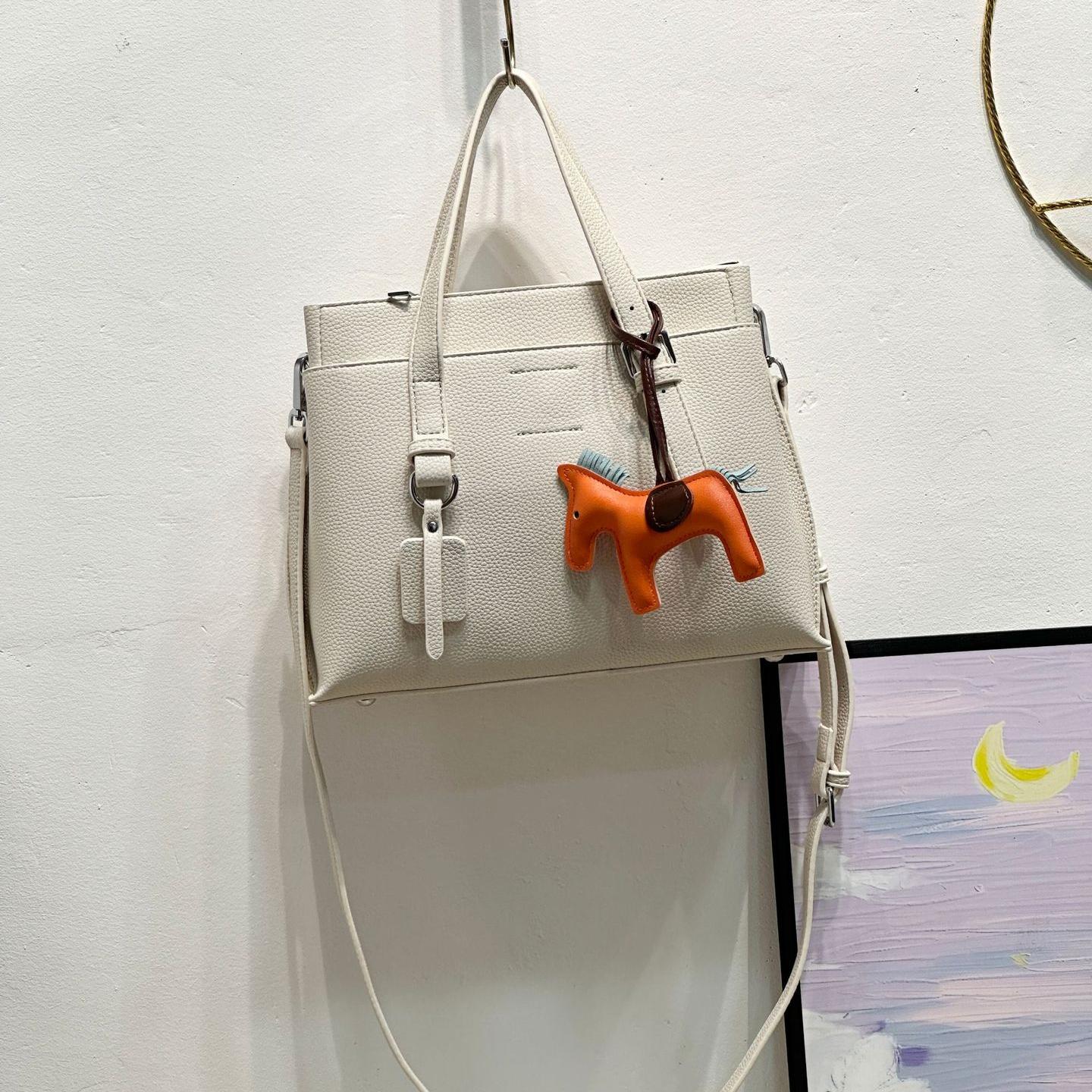 E115-New style women's high quality PU material women's bucket bag large capacity handbag with accessories tote bag