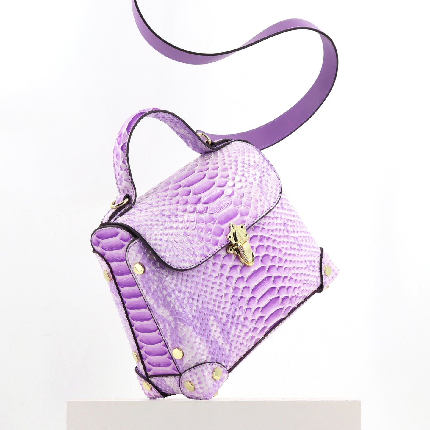 E100-New women's high-quality snake pattern handbag single shoulder large space box bag multi-compartment handbag
