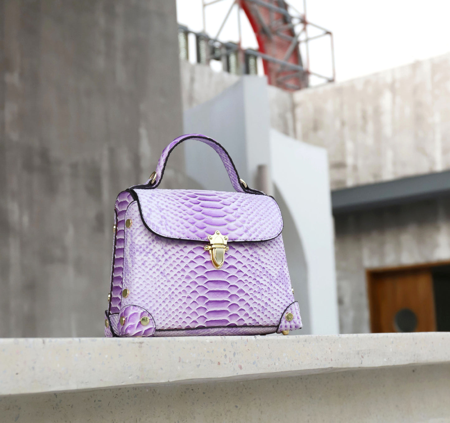 E100-New women's high-quality snake pattern handbag single shoulder large space box bag multi-compartment handbag