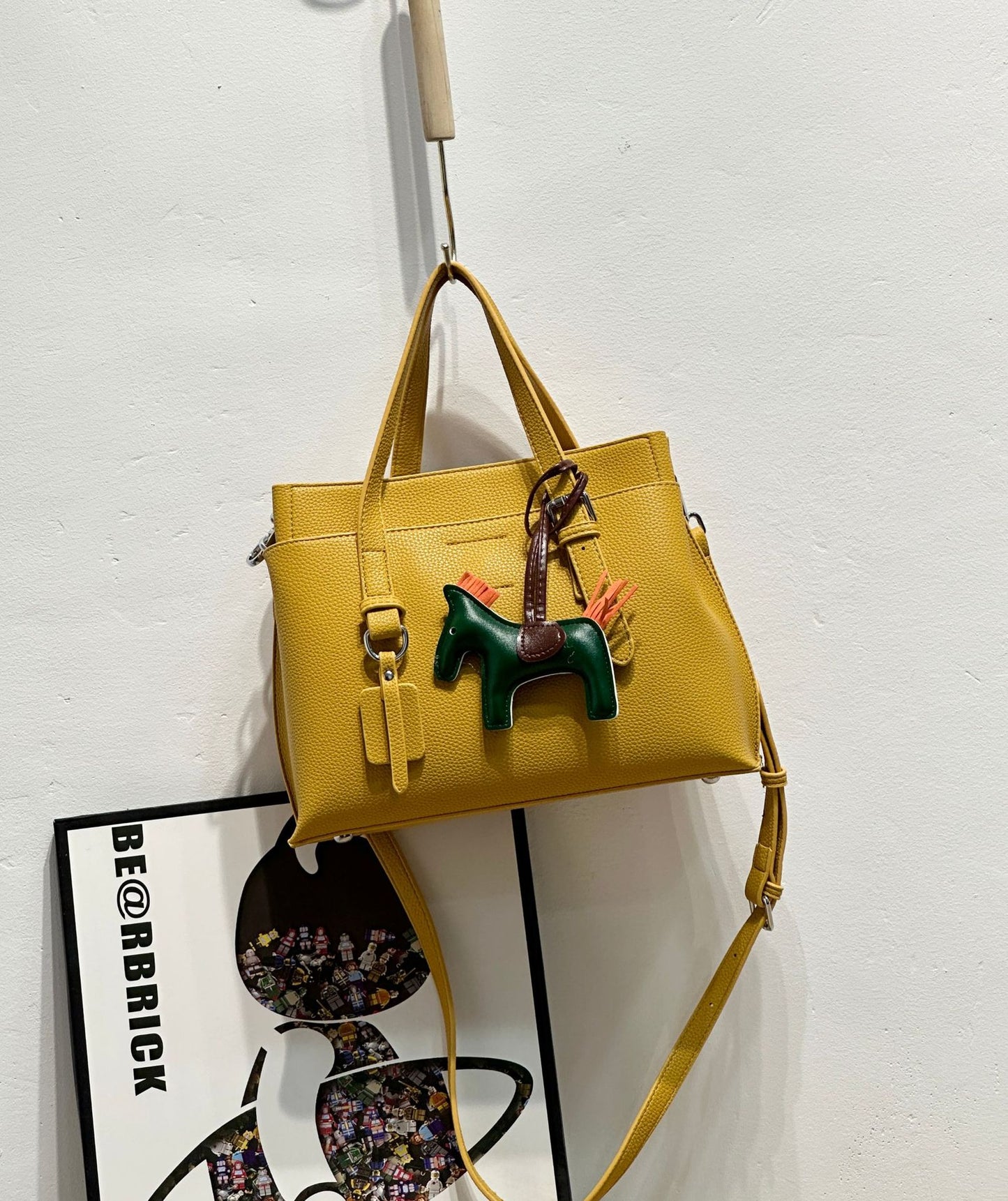 E126-New style women's high quality PU material women's bucket bag large capacity handbag with accessories tote bag