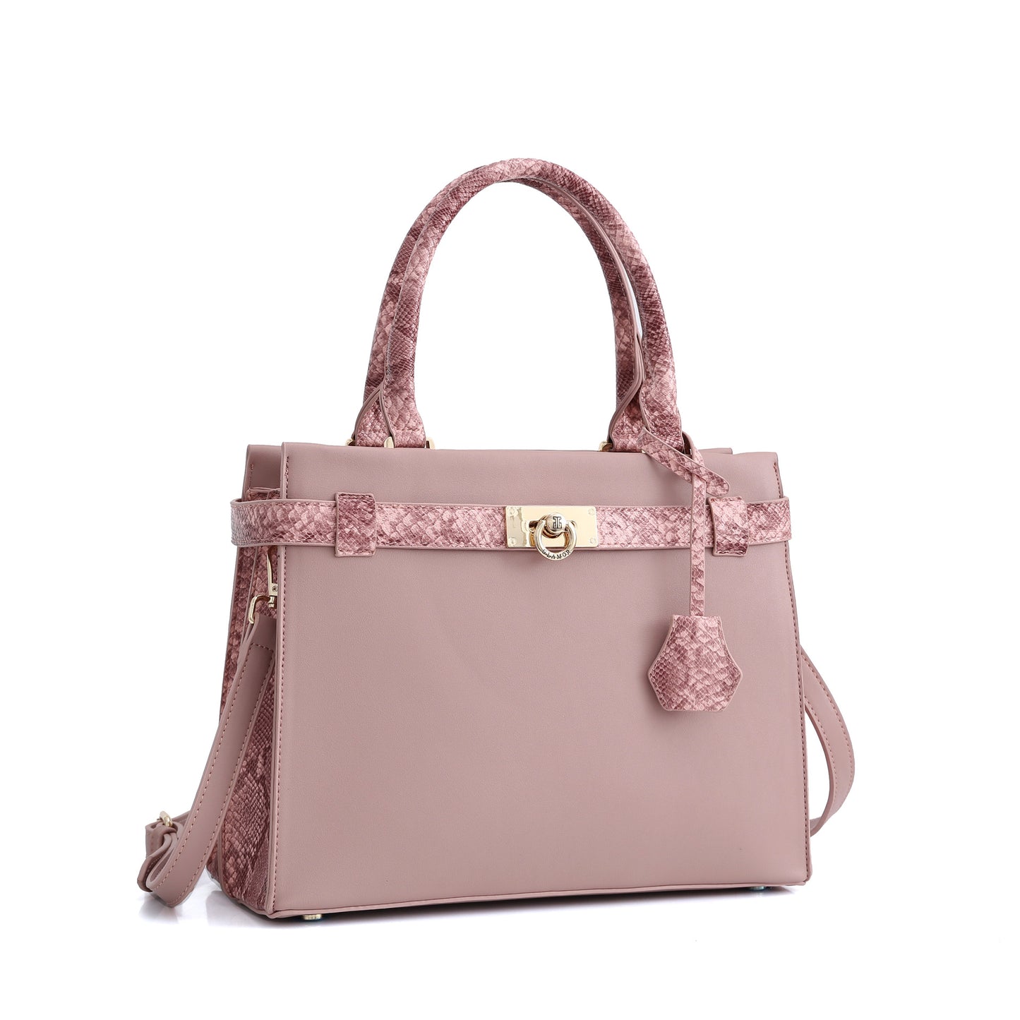E128-New Women's Fashion Snake Pattern Handbag Large Capacity Multi-compartment Tote Bag