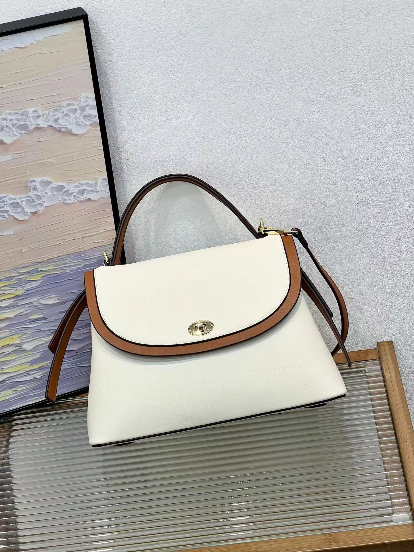 D46-Women's macaron color saddle bag spring summer handbag crossbody bag