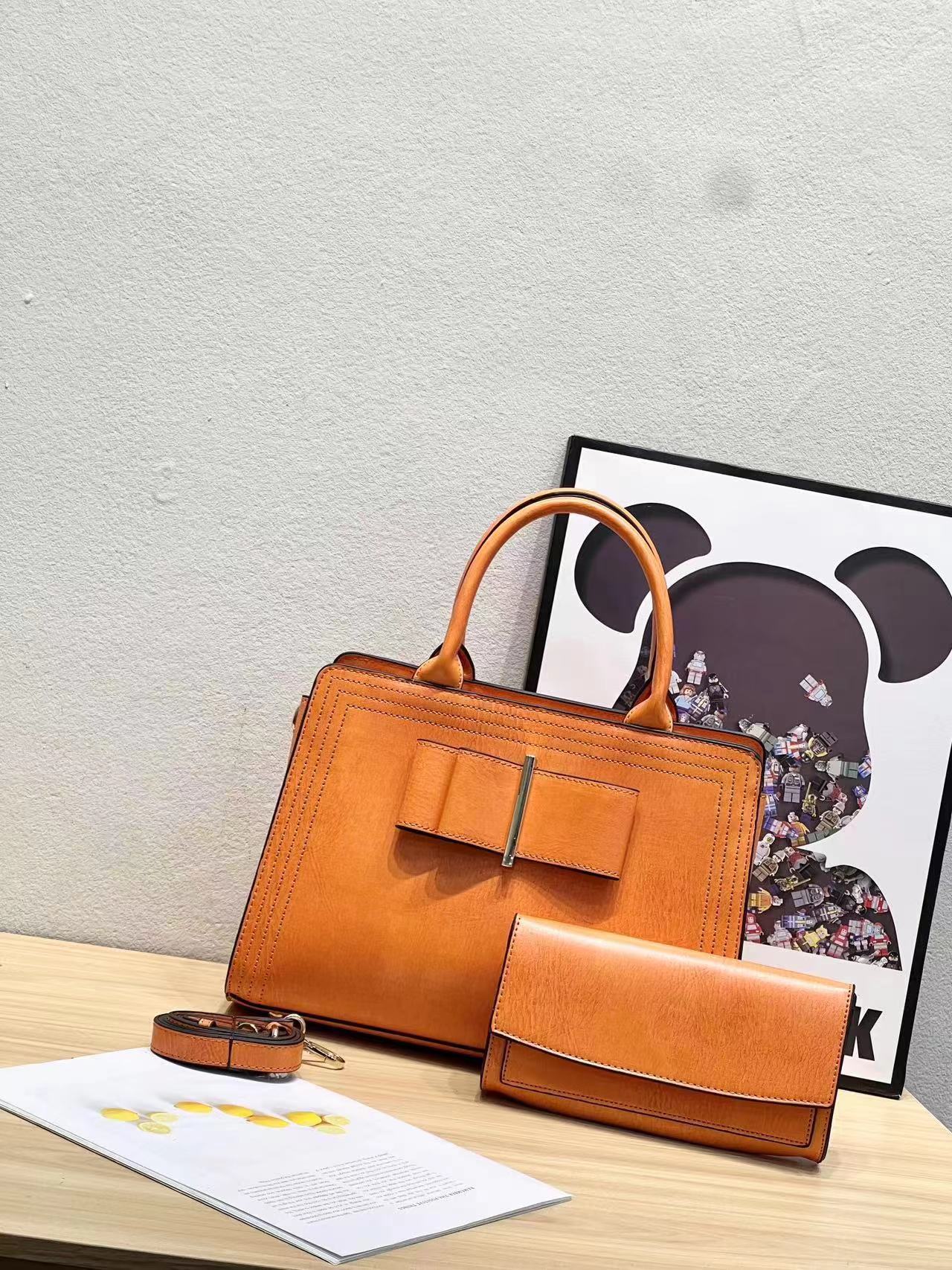 E60-New style women's summer large-capacity solid color handbag with wallet multi-compartment tote bag