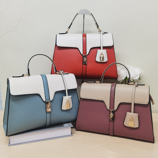 E62-New large-capacity women's square bag with color matching single shoulder crossbody bag multi-compartment handbag