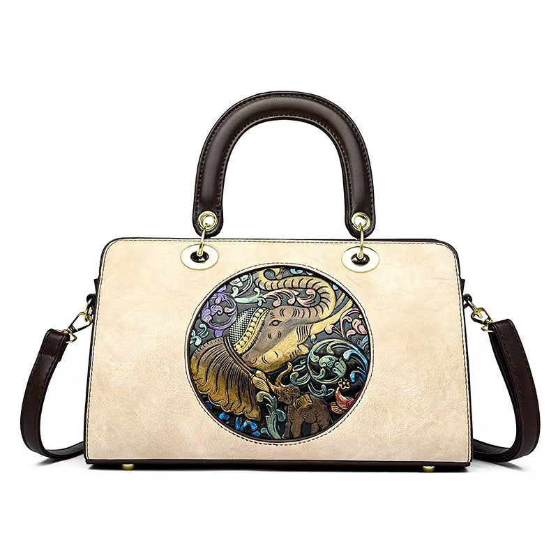 E75-New style women's large-capacity multi-compartment crossbody bag elephant handbag