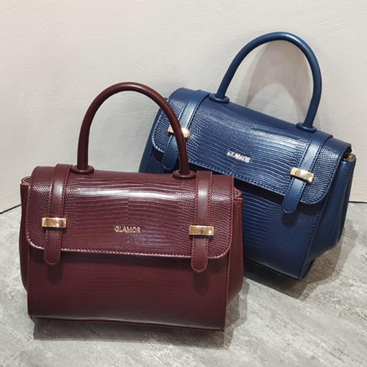 E123-New Women's PU Leather Lizard Pattern Shoulder Bag Crossbody Bag Retro Messenger Bag Handbag Multi-compartment Tote Bag