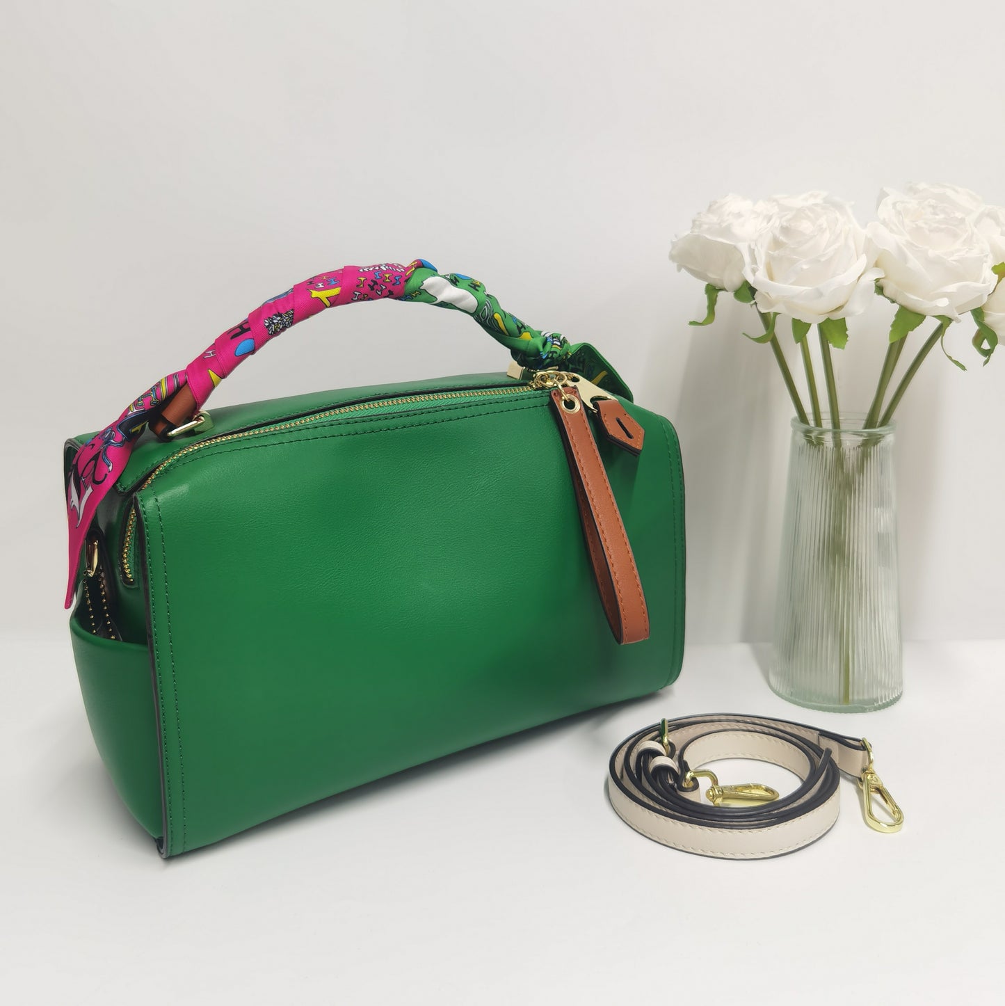 E51-New women's large-capacity handbag summer solid color cross-body bag soft pillow bag high-quality Boston bag