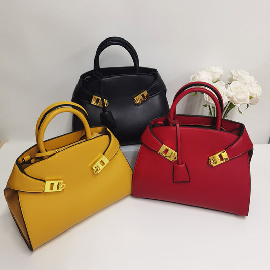 E133-New Small Unique Design Handbag Solid Color Shoulder Bag Large Capacity Tote Bag