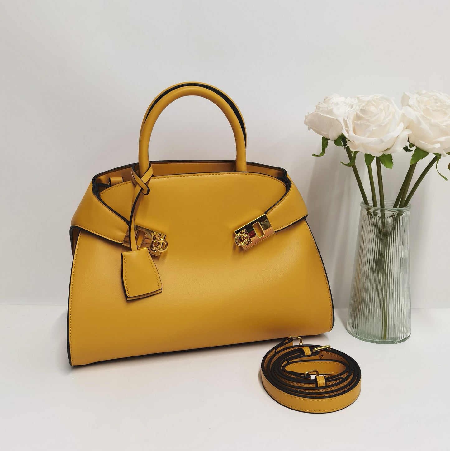 E133-New Small Unique Design Handbag Solid Color Shoulder Bag Large Capacity Tote Bag