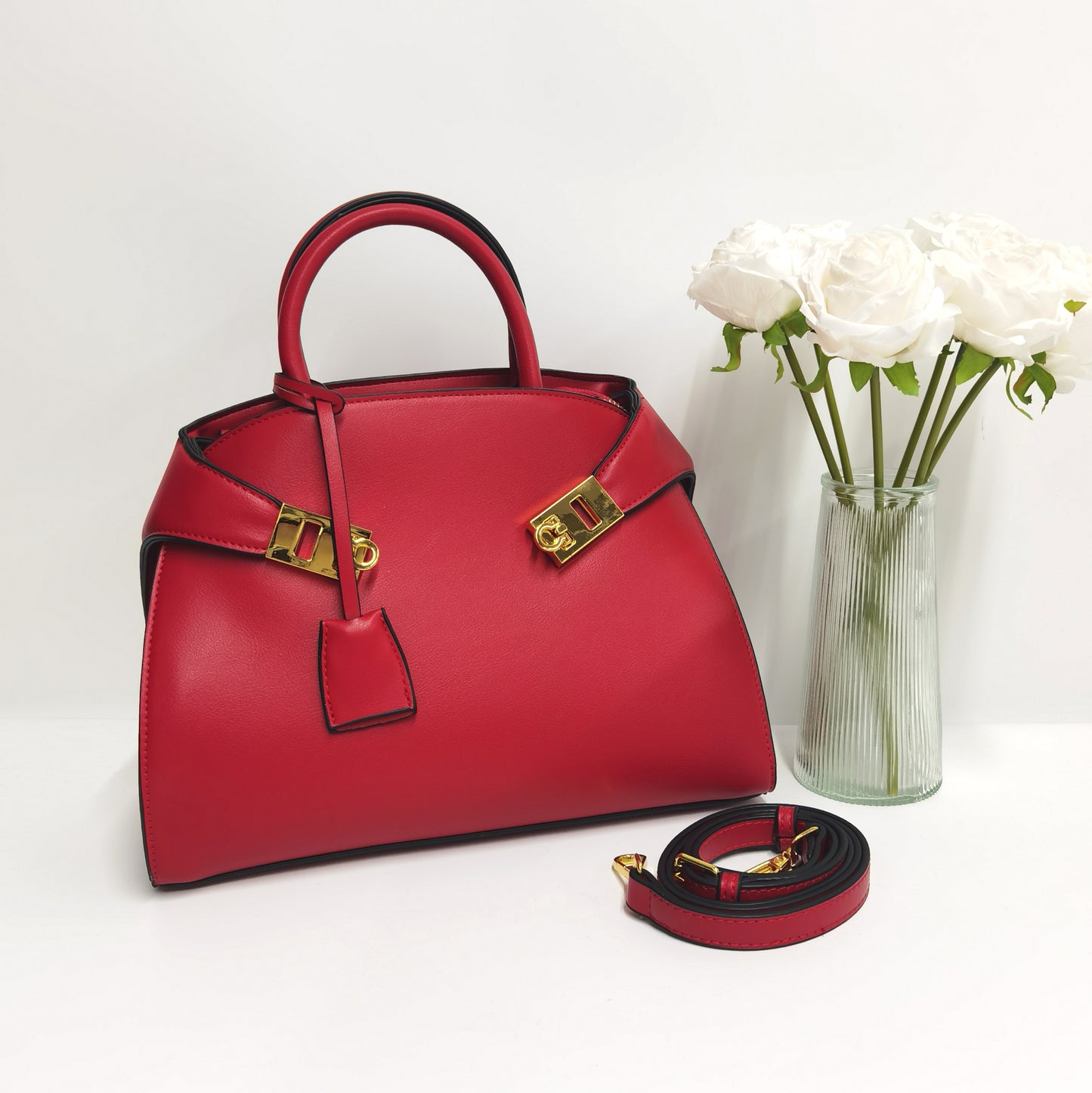 E133-New Small Unique Design Handbag Solid Color Shoulder Bag Large Capacity Tote Bag
