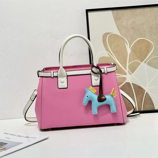 E115-New style women's high quality PU material women's bucket bag large capacity handbag with accessories tote bag