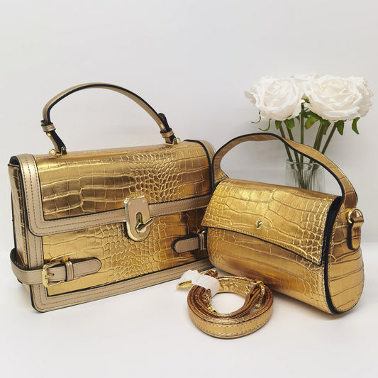 E07-New Women's Large Capacity Stone Pattern Shoulder Crossbody Bag with Wallet Small Square Bag Multi-compartment Handbag
