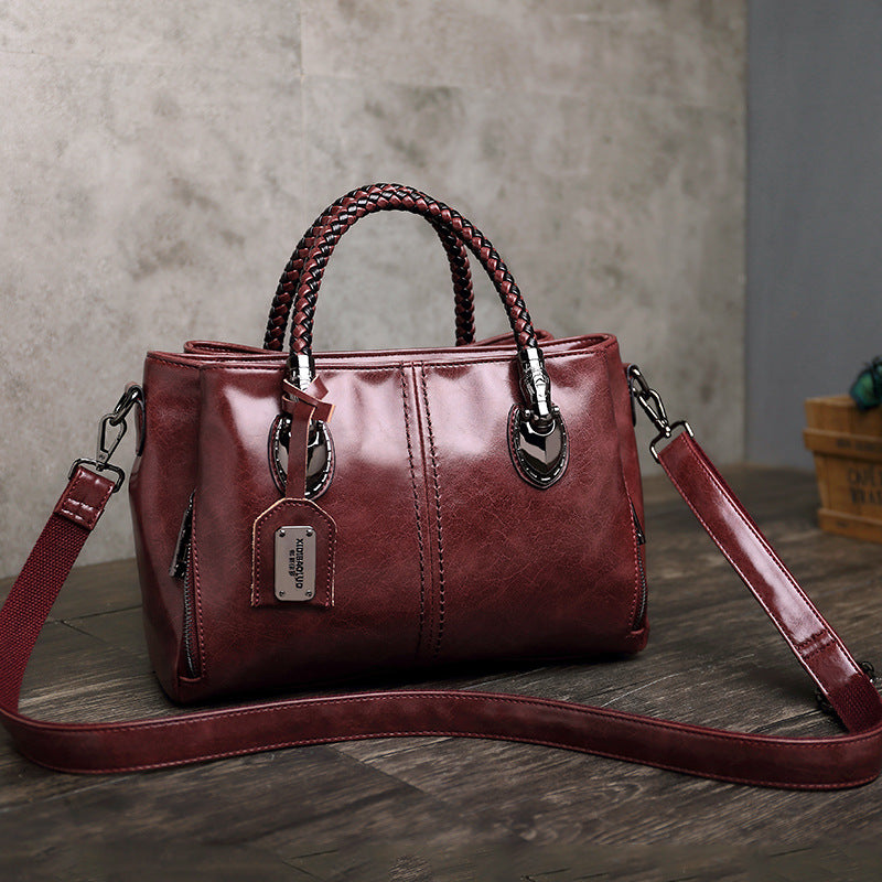 D38-Women's 2024 new handle woven contrasting color three-layer practical large-capacity handbag crossbody bag