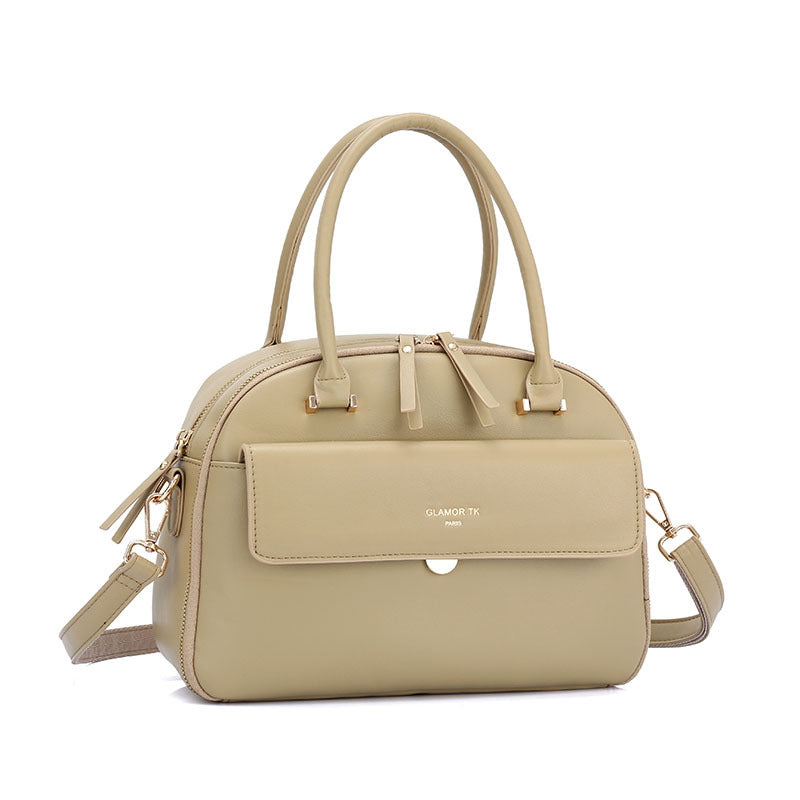 E127-New Women's Retro Handbag Simple Messenger Bag Commuter Shoulder Shell Bag Tote Bag