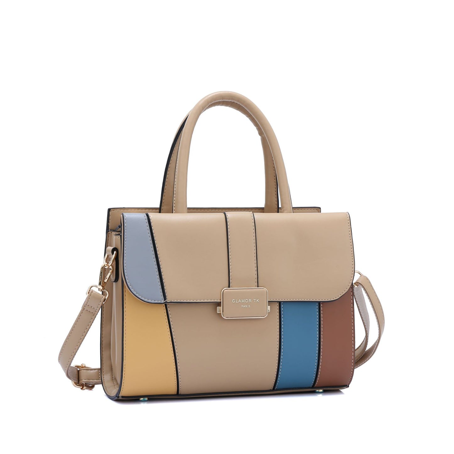 E24-2024 New Contrast Color Versatile Handbag Crossbody Bag Women's Bag Large Capacity Tote Bag Shoulder Bag