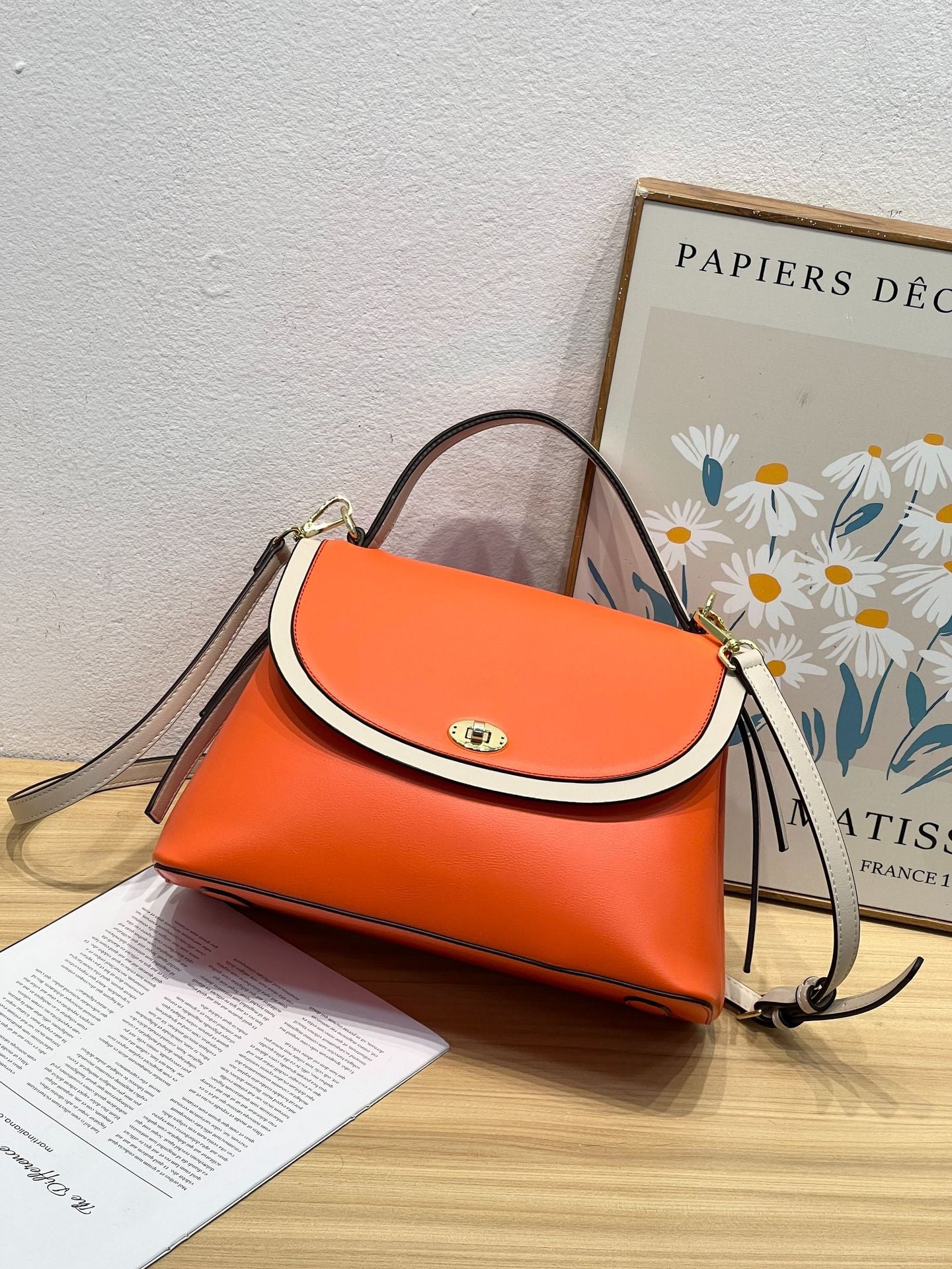 D46-Women's macaron color saddle bag spring summer handbag crossbody bag