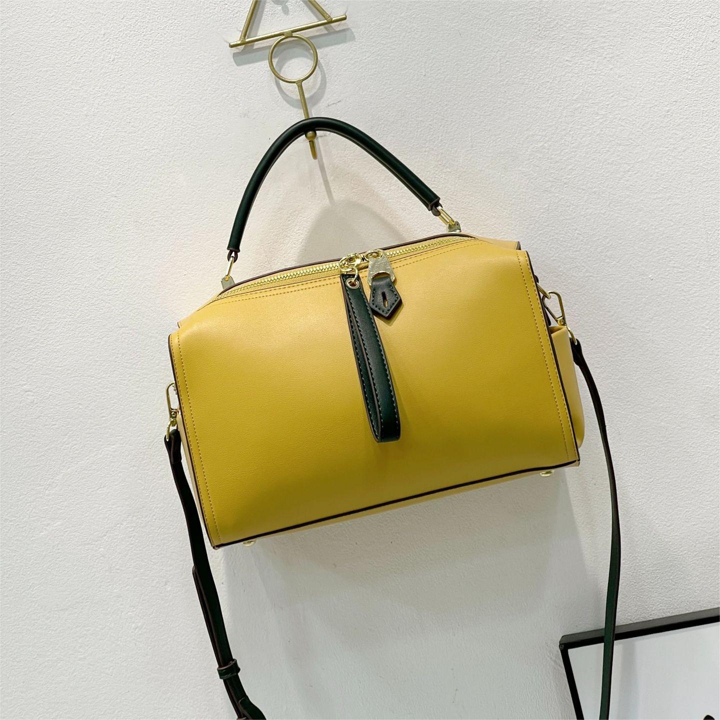 E51-New women's large-capacity handbag summer solid color cross-body bag soft pillow bag high-quality Boston bag