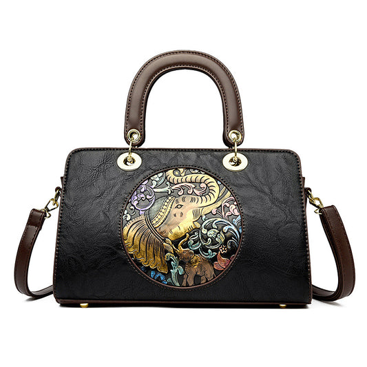 E75-New style women's large-capacity multi-compartment crossbody bag elephant handbag