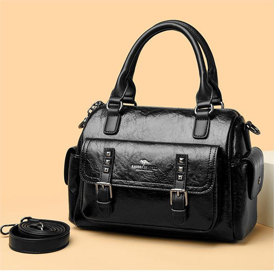 E131-Ladies handbag 2024 new mom bag fashion large capacity messenger bag kangaroo shoulder bag