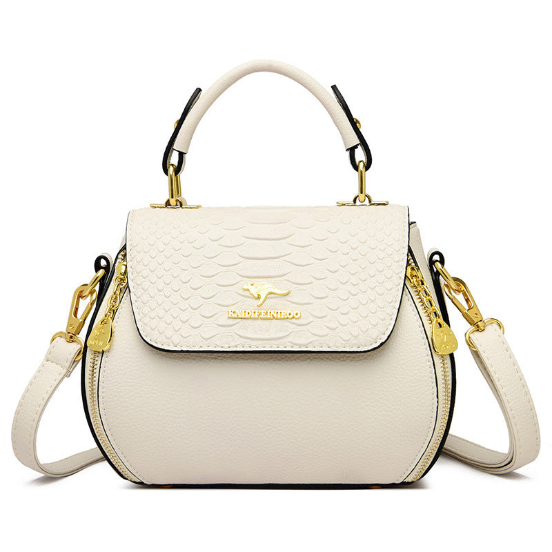 D12-Large capacity crocodile pattern girls crossbody bag embossed adjustable shoulder strap shoulder bag handbag