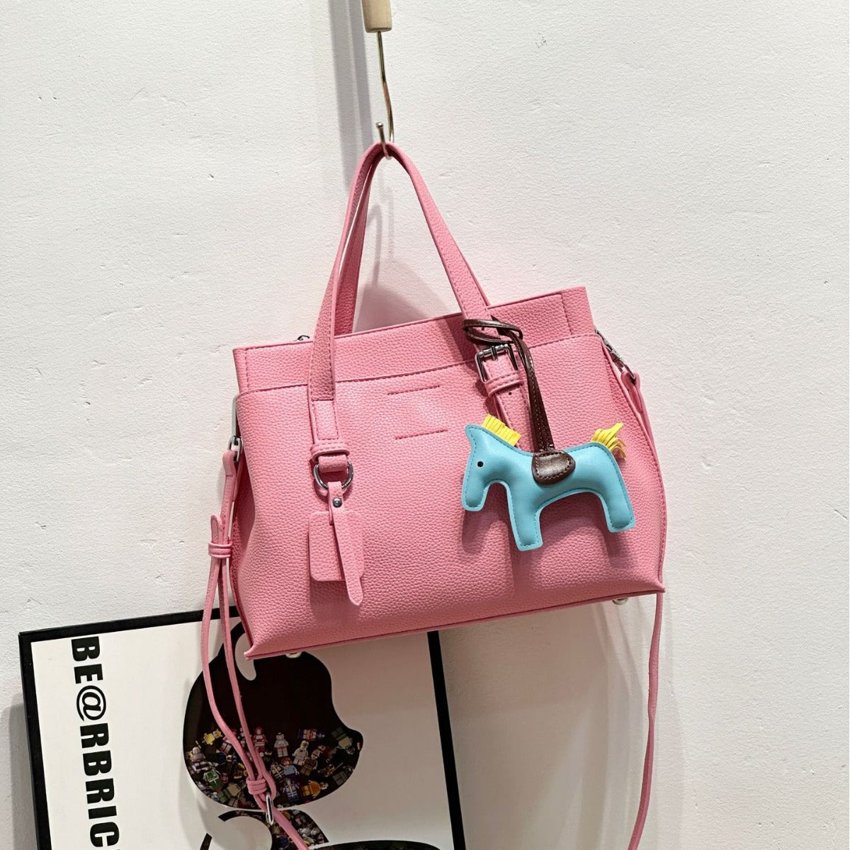 E115-New style women's high quality PU material women's bucket bag large capacity handbag with accessories tote bag