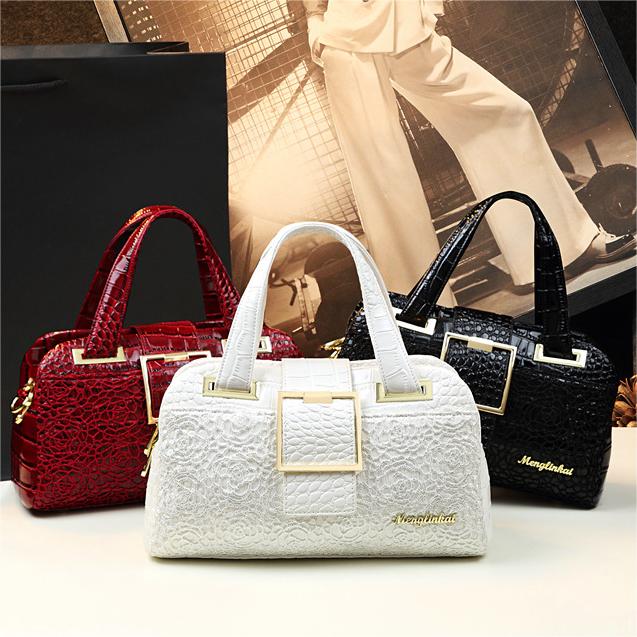 E70-Large Capacity Large Bag Women's Lace Crocodile Pattern Handbag Multifunctional Mom Bag Shoulder Crossbody Bag