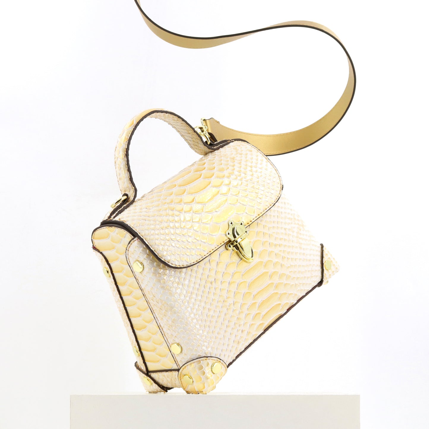 E100-New women's high-quality snake pattern handbag single shoulder large space box bag multi-compartment handbag