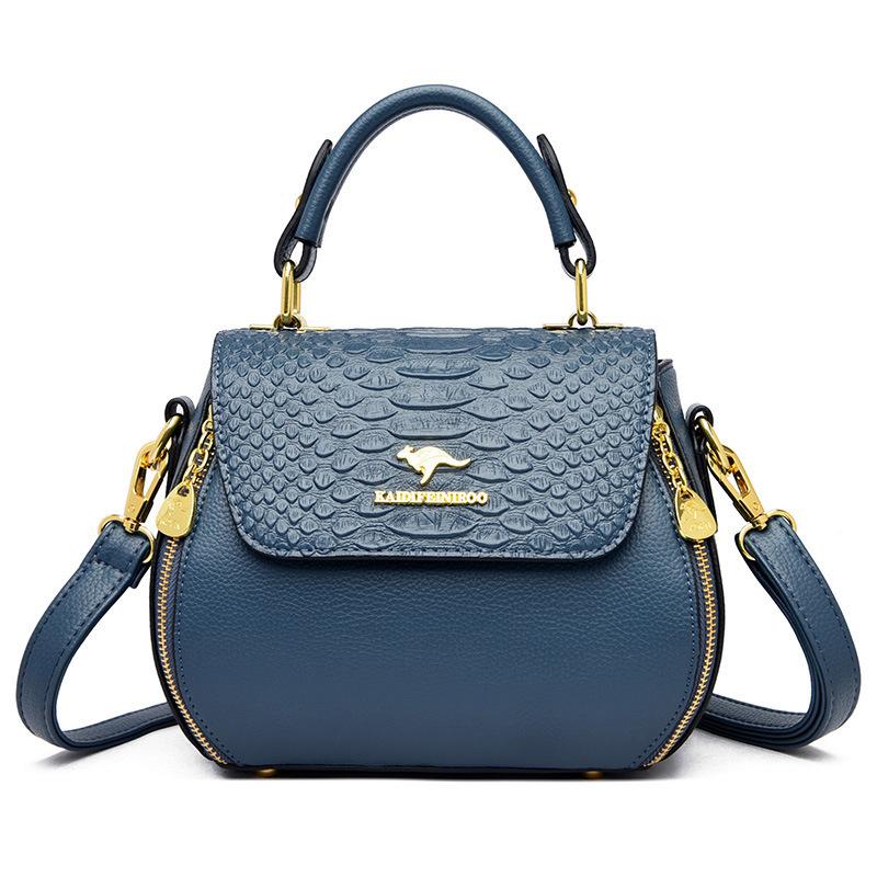 D12-Large capacity crocodile pattern girls crossbody bag embossed adjustable shoulder strap shoulder bag handbag